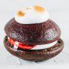 Chocolate and Toasted Marshmallow Whoopie Pie. Chocolate sponge filled with our Whoopie Mallow, jam and toasted marshmallow on the top.