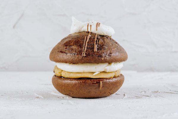 Cookie Dough and Salted Caramel Whoopie Stack