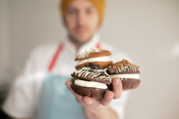 Matt Cunnah, Artisan Baker and Hull Pie Owner, shows off his mouthwatering Whoopie Pies