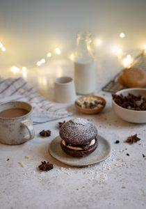 Chocolate Brownie Whoopie Pie is a cake that makes a delicious alternative to cupcakes, muffins, donuts and brownies